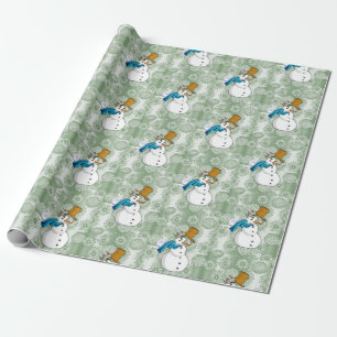 Papel de Regalo de Navidad Muñeco de Nieve