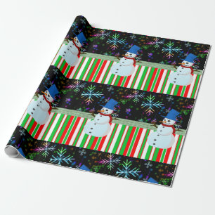 Papel de Regalo de Navidad Muñeco de Nieve