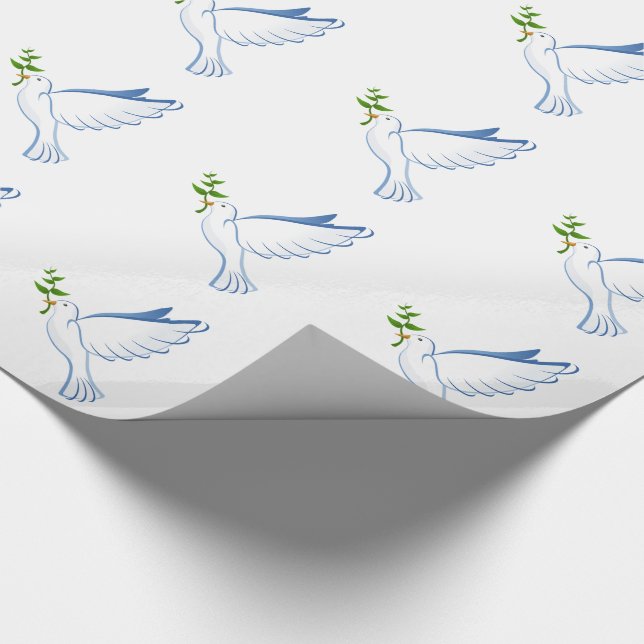 Papel de regalo de Navidad/Palomas (Esquina)