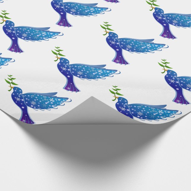 Papel de regalo de Navidad/Palomas (Esquina)