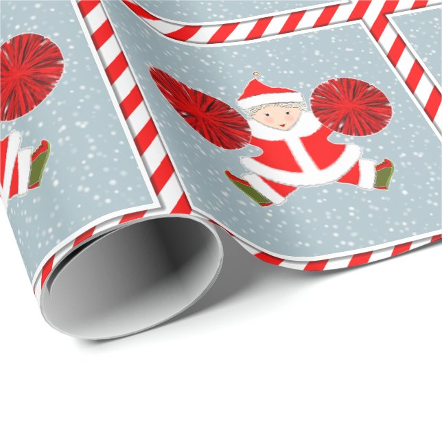 Papel de regalo de Navidad para animadoras (Esquina del rollo)