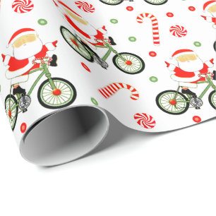 Papel de regalo de Navidad para ciclista