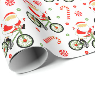 Papel de regalo de Navidad para ciclista