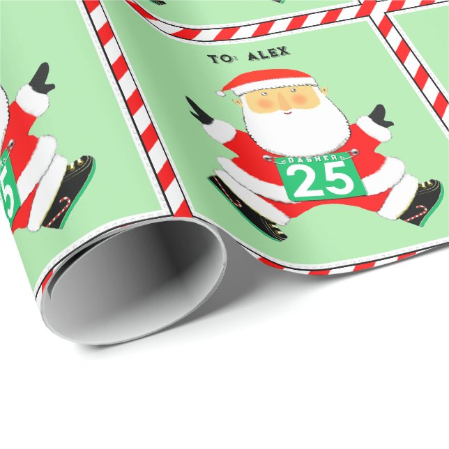 Papel de regalo de Navidad para corredor (Esquina del rollo)