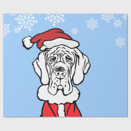 Papel de regalo de Navidad para Dogo Alemán