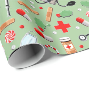 Papel de regalo de Navidad para médico o enfermera