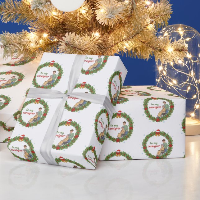 Papel de Regalo de Navidad para Mi Cuidador (Vacaciones)