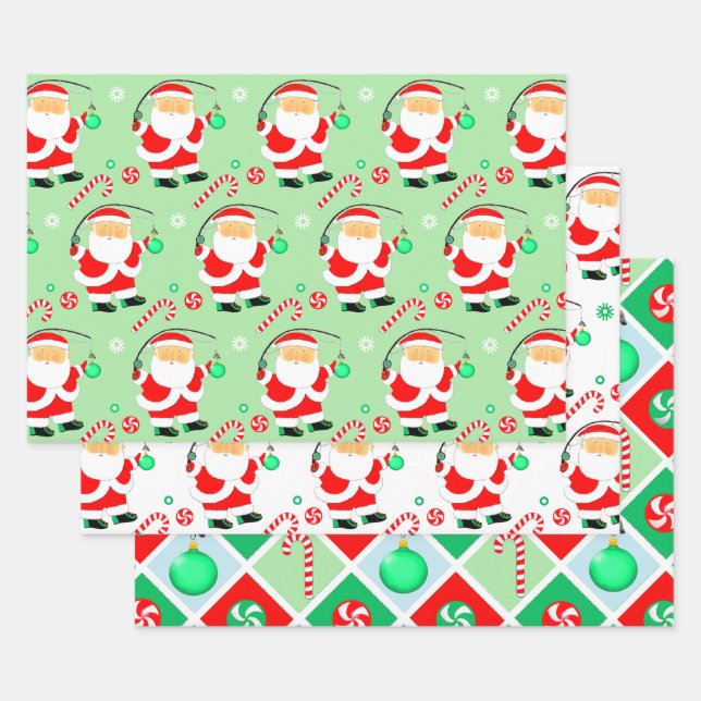 Papel de regalo de Navidad para pescador (Set)