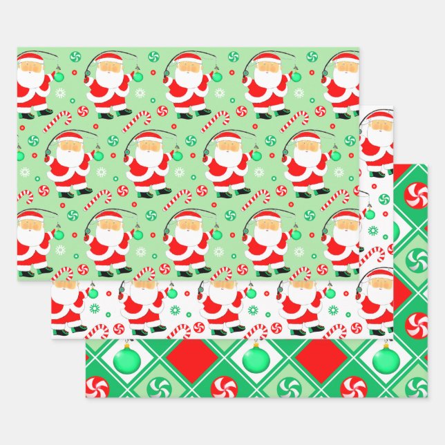 Papel de regalo de Navidad para pescador (Set)