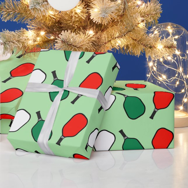 Papel de regalo de Navidad para Pickleball (Vacaciones)