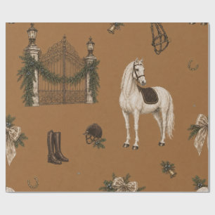Papel de regalo de Navidad para silla de montar ec