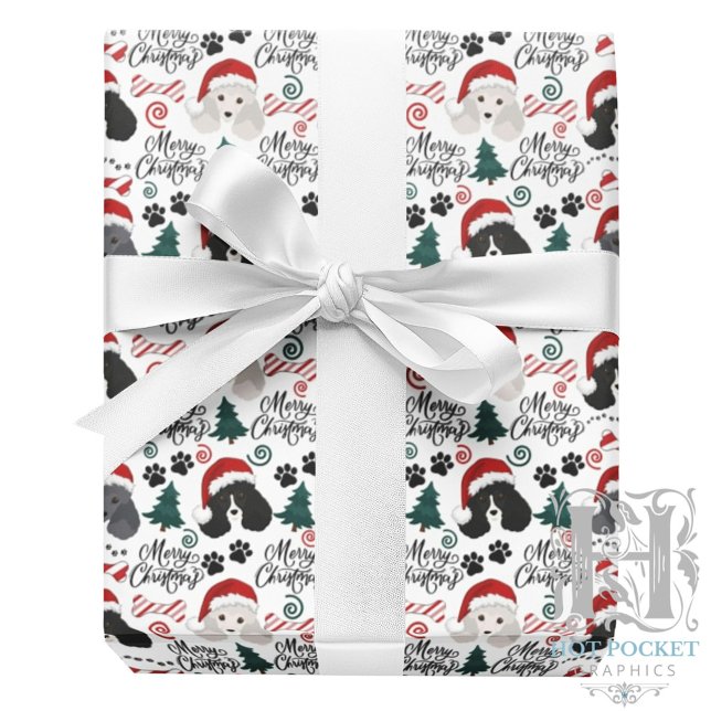 Papel de Regalo de Navidad Parti Poodle (Subido por el creador)