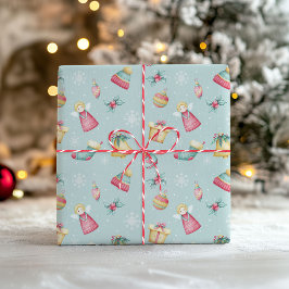 Papel de regalo de Navidad pastel