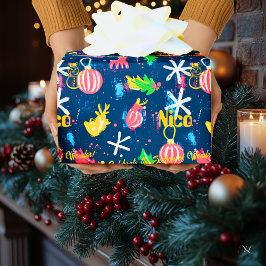 Papel de regalo de Navidad personalizado Colorido
