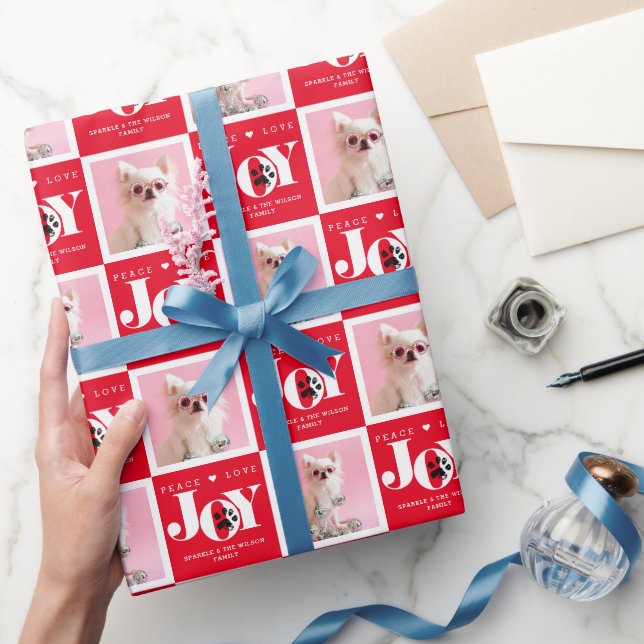 Papel de regalo de Navidad personalizado con 2 fot (Regalar)