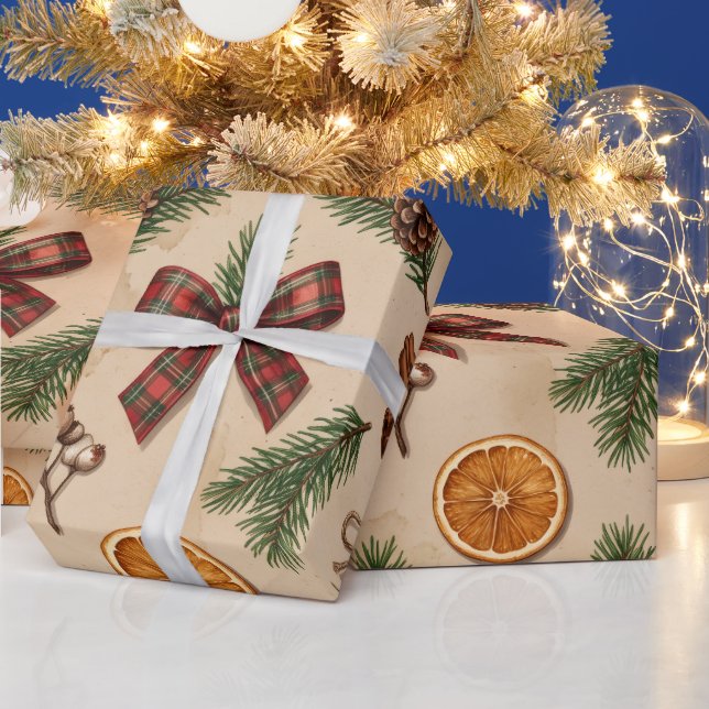 Papel de regalo de Navidad personalizado con nombr (Vacaciones)