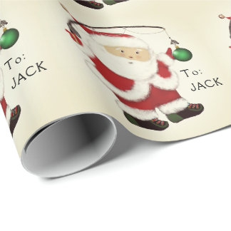Papel de regalo de Navidad personalizado para pesc
