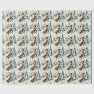 Papel de regalo de Navidad Pomsky