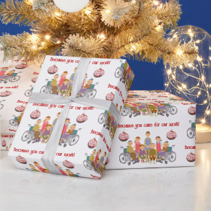 Papel de Regalo de Navidad Porque Tú Cuidas