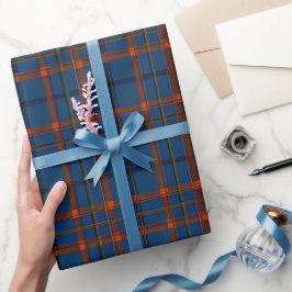 Papel de regalo de Navidad Ralph L azul marino roj