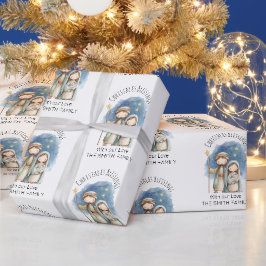 Papel de Regalo de Navidad Religioso - Natividad