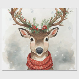 Papel de Regalo de Navidad Reno Adorable