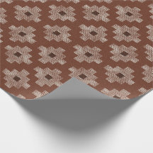 Papel de regalo de Navidad rojo de terracota geomé