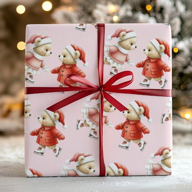 Papel de regalo de Navidad rosa lindo (Subido por el creador)
