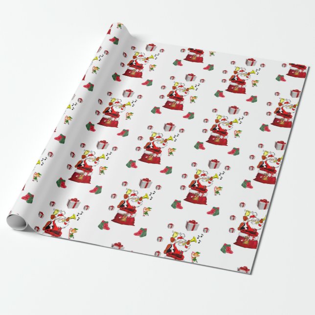 Papel de regalo de Navidad Santa (Desenrollado)
