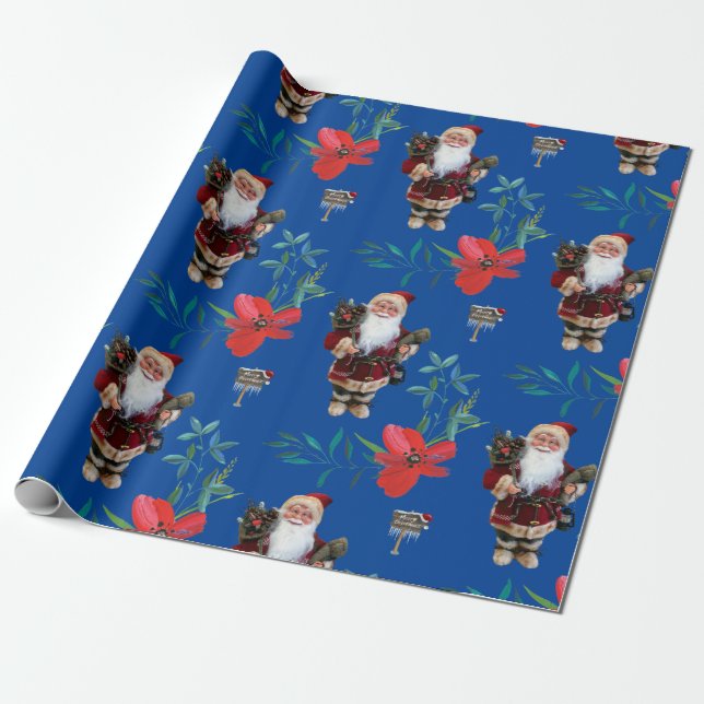 Papel de Regalo de Navidad Santa (Desenrollado)