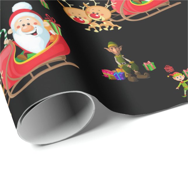 Papel de regalo de Navidad Santa (Esquina del rollo)