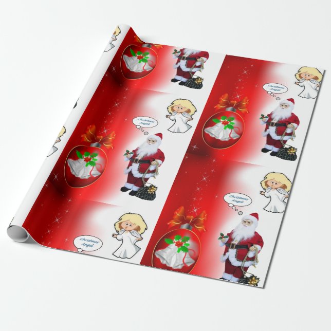 Papel de Regalo de Navidad Santa (Desenrollado)