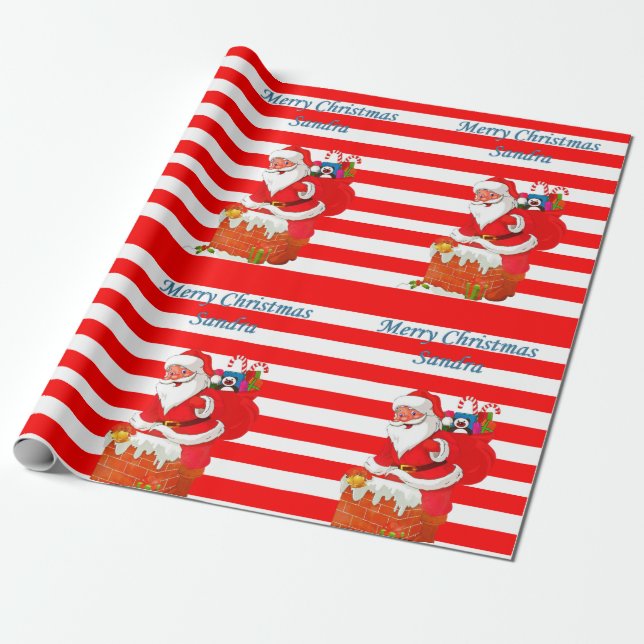 Papel de regalo de Navidad Santa (Desenrollado)
