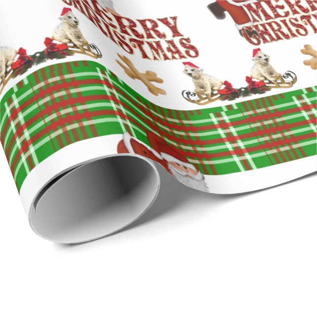 Papel de Regalo de Navidad Santa (Esquina del rollo)
