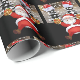 Papel de Regalo de Navidad Santa