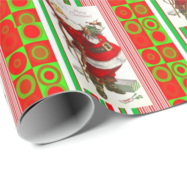 Papel de regalo de Navidad Santa (Esquina del rollo)