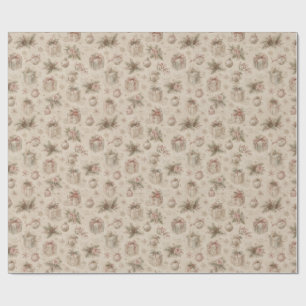 papel de regalo de Navidad shabby chic 