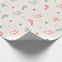 Papel de regalo de Navidad simple