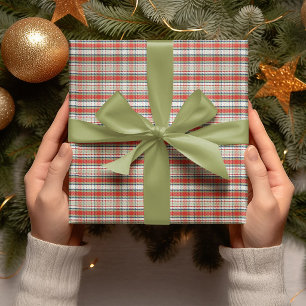 Papel de Regalo de Navidad Tradicional Tartán