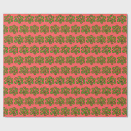 Papel de regalo de Navidad verde Boricua Sun