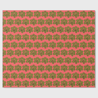 Papel de regalo de Navidad verde Boricua Sun