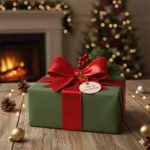 Papel de regalo de Navidad verde bosque profundo e