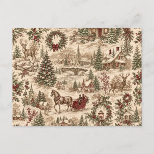 Papel de regalo de Navidad vintage con estampado d