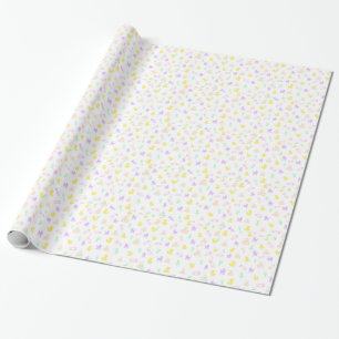 Papel de regalo de niña bebé linda