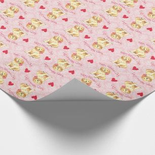 Papel De Regalo De oro subió tarjeta del día de San Valentín