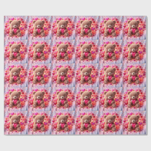 Papel de regalo de osito brillante adorable🧸💖