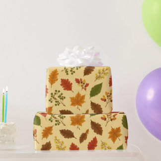 Papel de regalo de otoño - Hojas de otoño