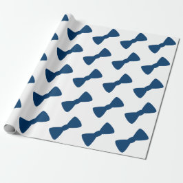 Papel de regalo de pajarita azul
