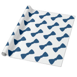 Papel de regalo de pajarita azul