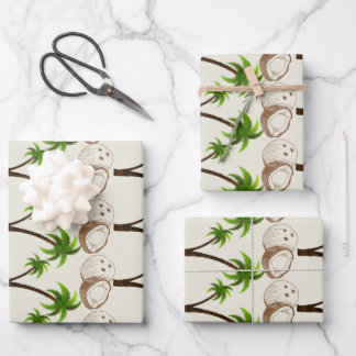 Papel de Regalo de Palma de Coco Tropical